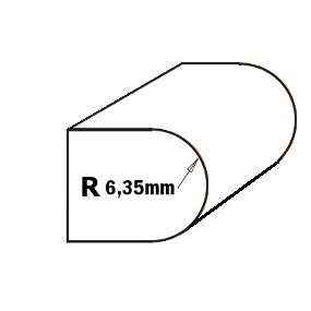 Fresa Meio Circulo Côncavo HW Ø28,6x57,2mm - marca CMT - Cód. 754.004.11